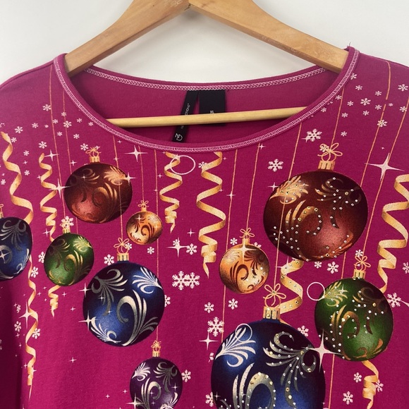 New directions red top holiday ornament detail cotton embellished extra large - Picture 2 of 14